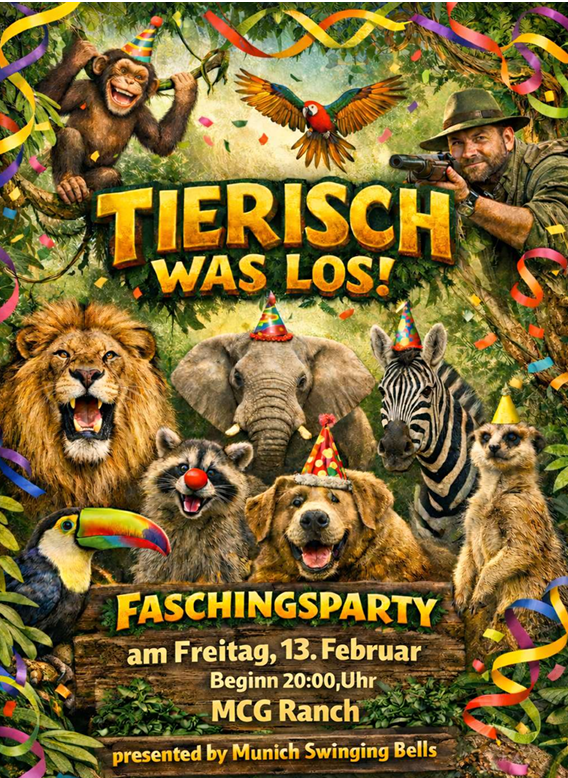 Flyer zur Faschingsfeier der MSB
