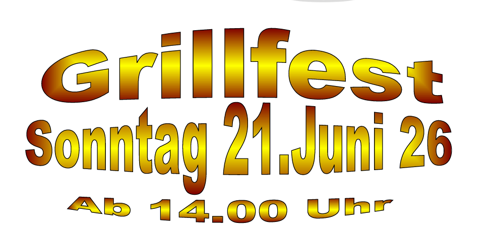 Bild das den Text Grillfest, Datum und Uhrzeitzeigt.